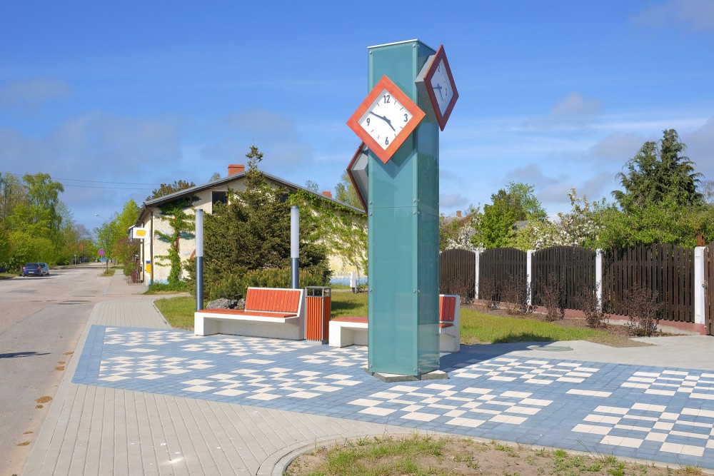 Pāvilosta, city clock