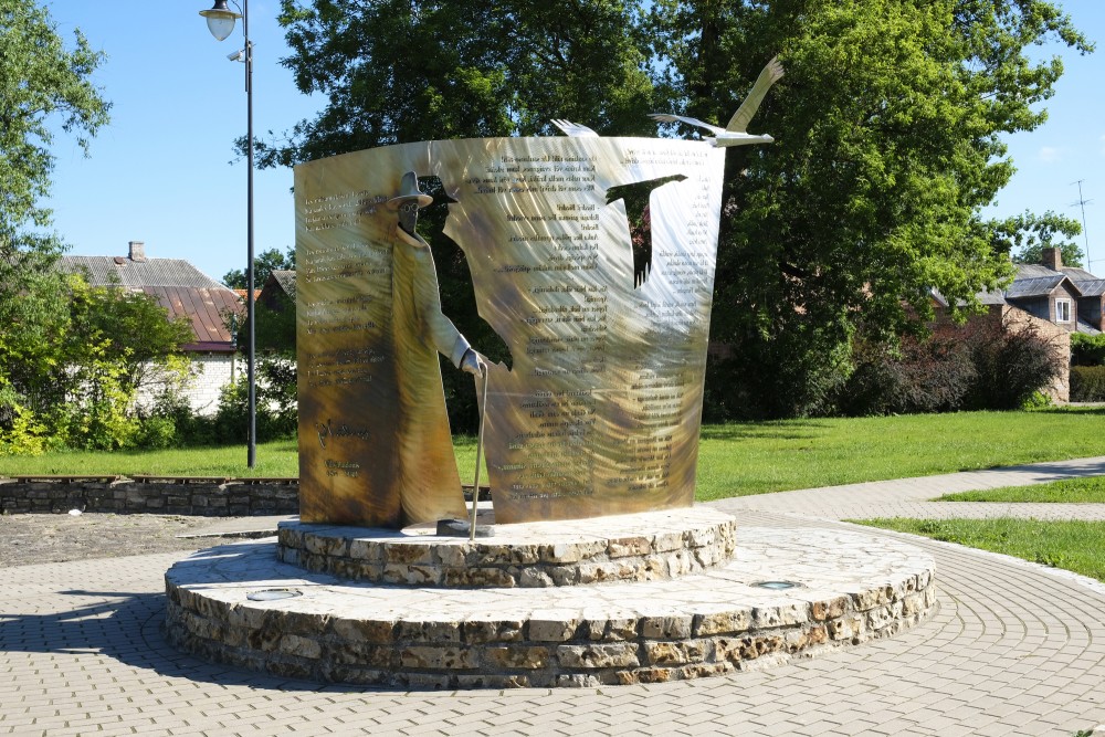 Monument of Vilis Plūdonis in Bauska