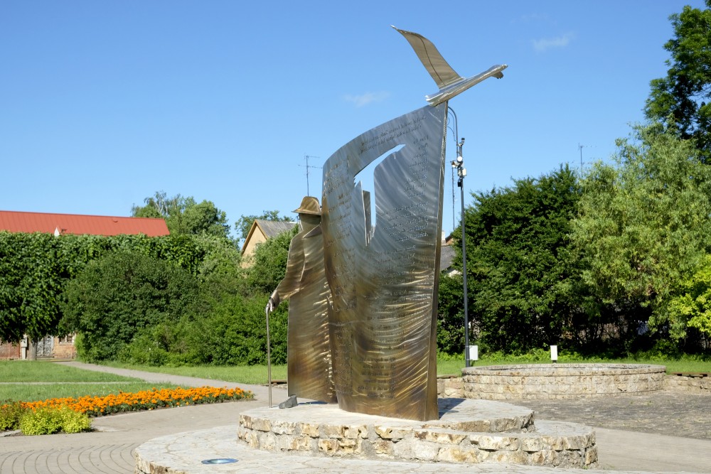 Monument of Vilis Plūdonis in Bauska