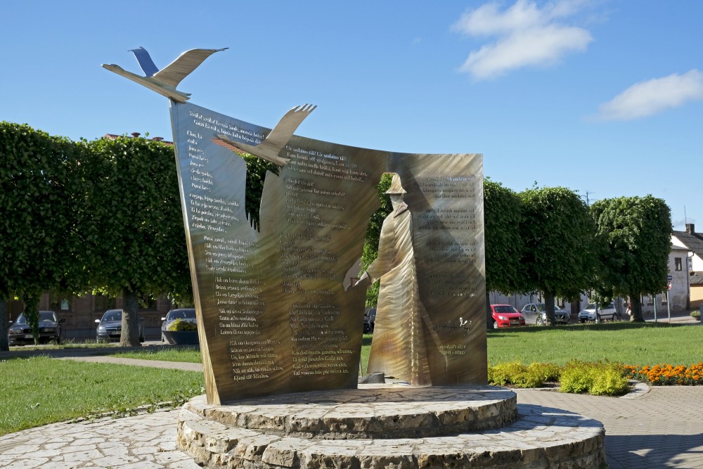 Monument of Vilis Plūdonis in Bauska