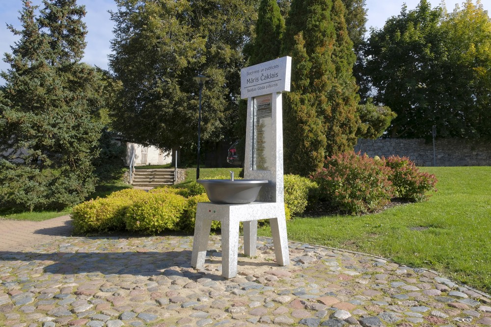 Interactive Sculpture Dedicated to Poet Māris Čaklais