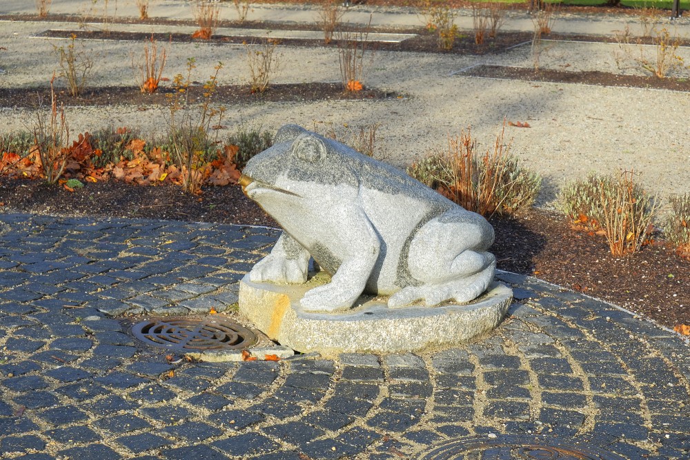 Frog sculpture in Ķemeri