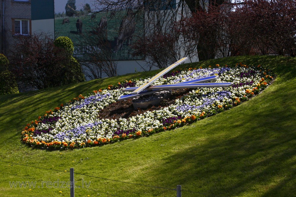 Flower Clock in Ventspils, Latvia