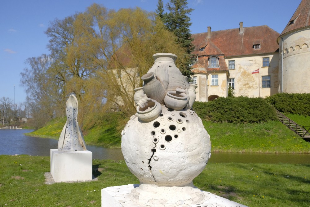 Ceramic Sculptures near Jaunpils Castle