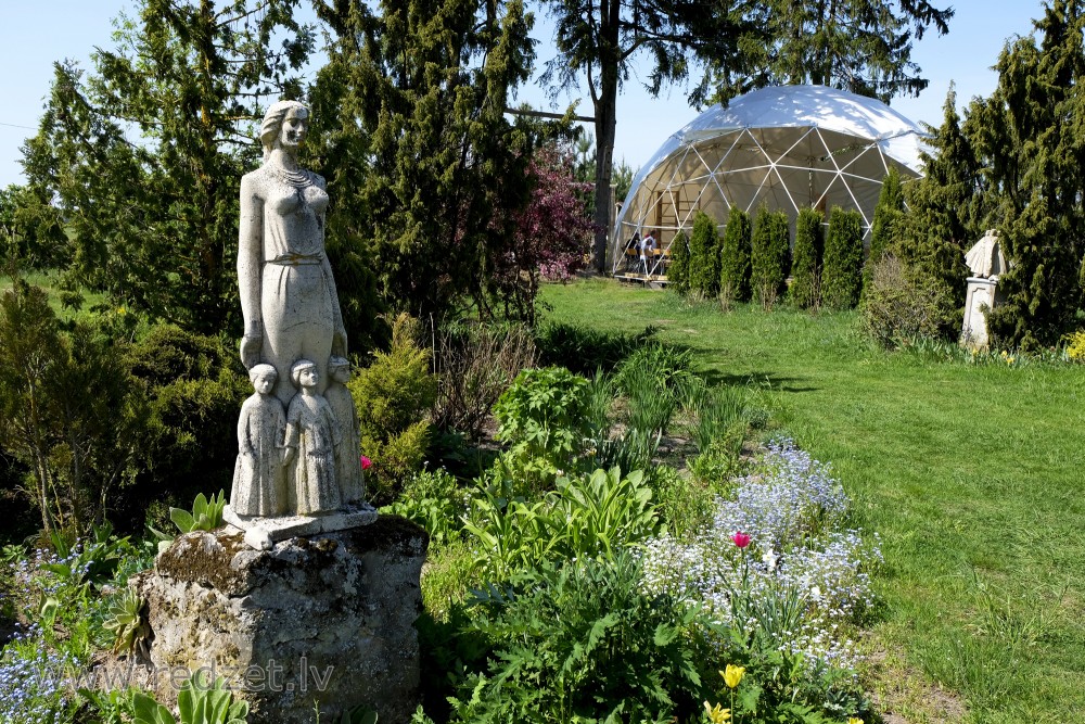 Sculpture in Brukna Manor Garden