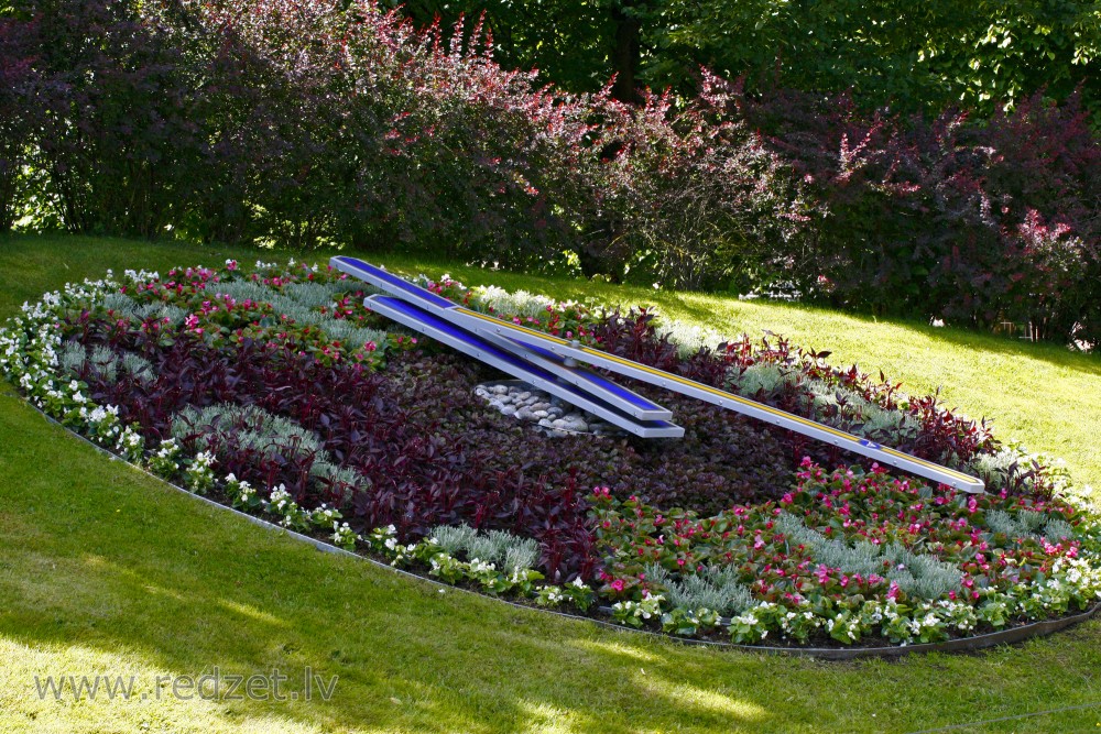 Flower Clock in Ventspils, Latvia