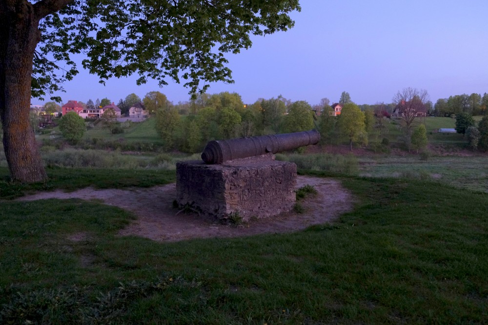 Cannon near Bauska Castle