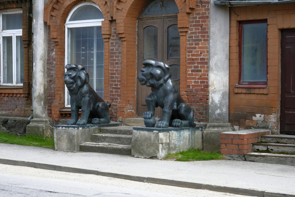 Lion Sculptures At Jūras Street 11, Limbaži