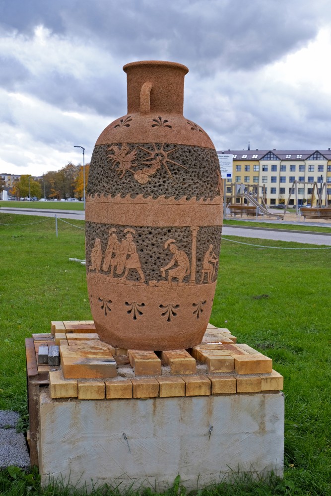 Large Format Fire Sculpture ''Dzintara ceļš'' (Amber Road)