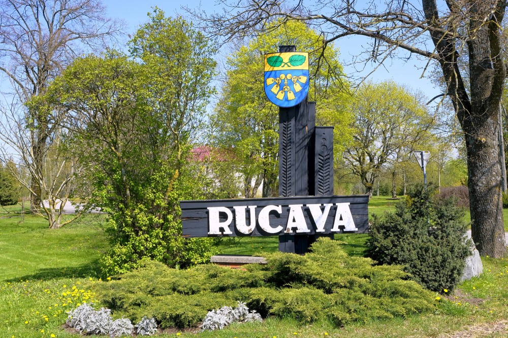 Rucava City Sign And Coat Of Arms