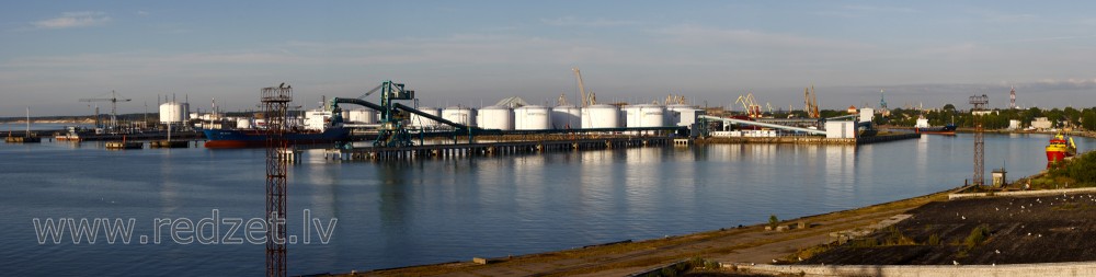 Panorama of the port of Ventspils