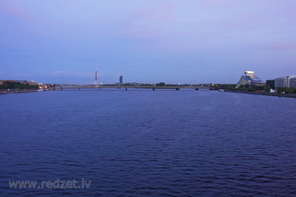 Rīgas panorāma no Vanšu tilta