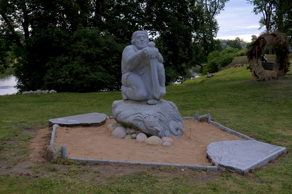 Sculpture by sculptor Jānis Mikāns near Dundaga Castle