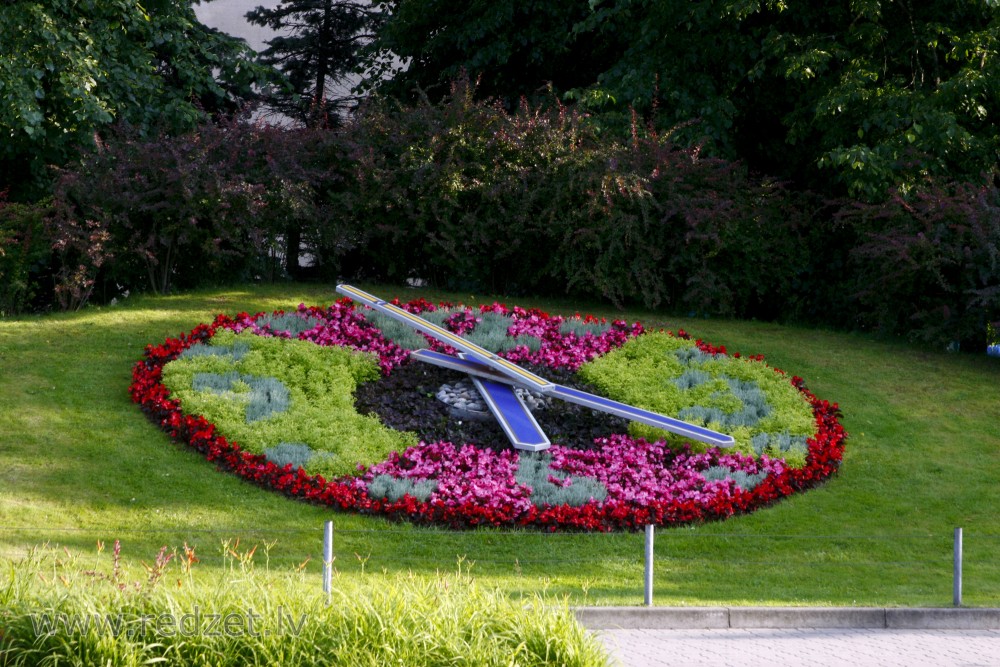 Flower Clock in Ventspils, Latvia