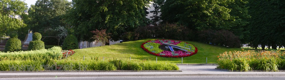 Flower Clock Panorama in Ventspils, Latvia