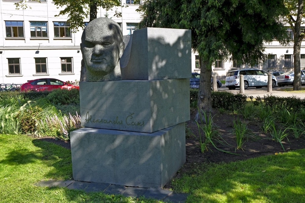 Monument to Latvian Poet Aleksandrs Caks (1901 - 50)