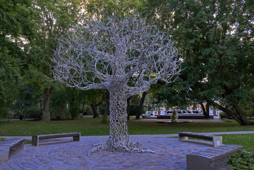 Metal sculpture Ghost Tree in Liepaja Seaside Park