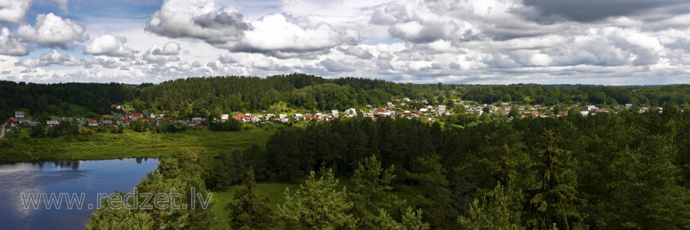 Krāslavas ainava no Priedaines skatu torņa