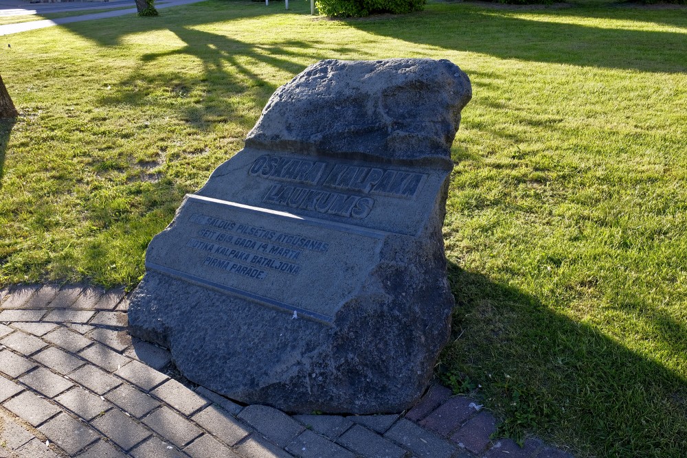 Memorial Stone In O. Kalpaka Square, Saldus