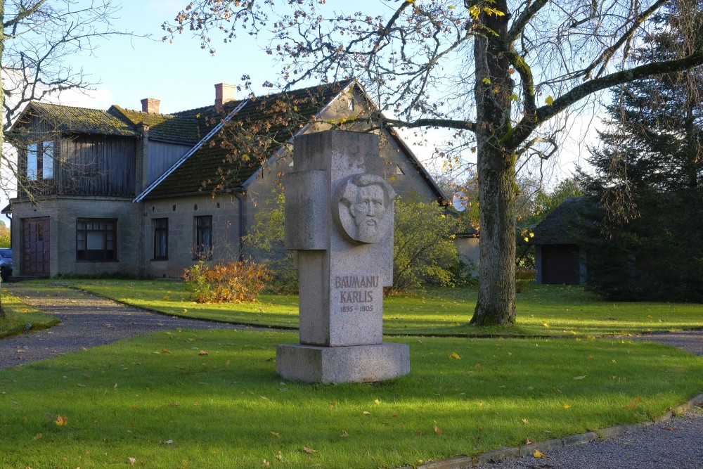 Monument to Kārlis Baumanis in Viļķene