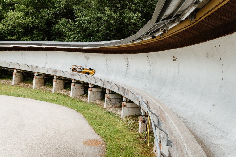 Sigulda bobsleigh, luge and skeleton track summer bobsled