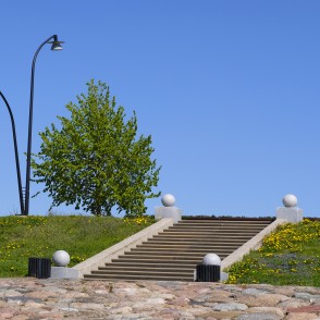Stairs from Lielupe Coast to Lielupe Bank Promenade Stairs from Lielupe Coast to Lielupe Bank Promenade